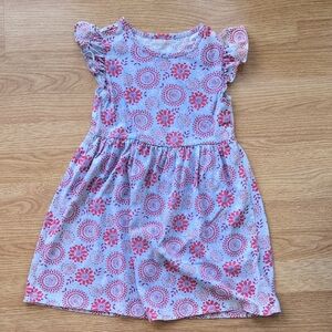Toughskins Pink and Blue Floral Kids Dress